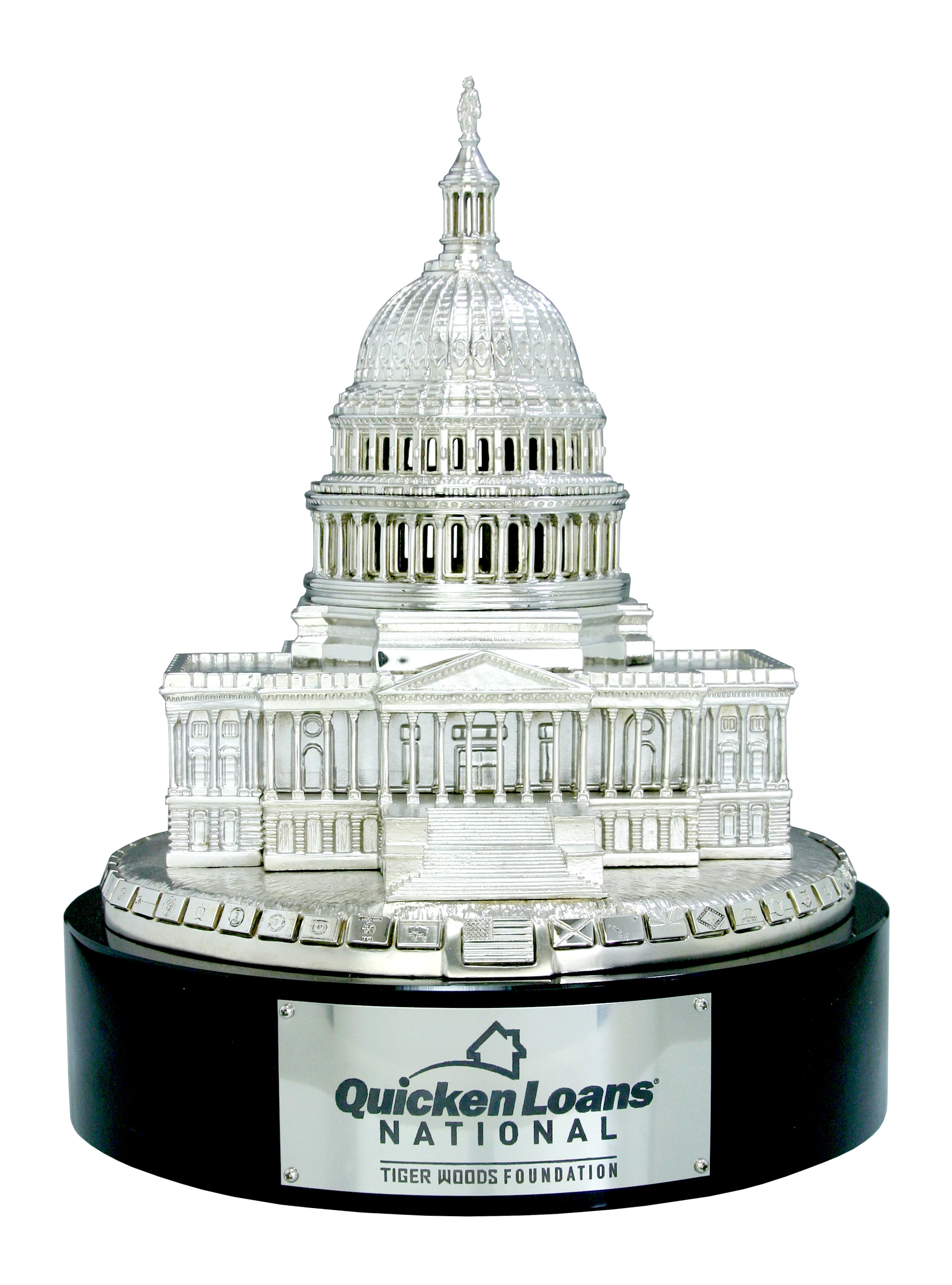 The National (AT&T National, Quicken Loans National) Capitol Building trophy made by Malcolm DeMille